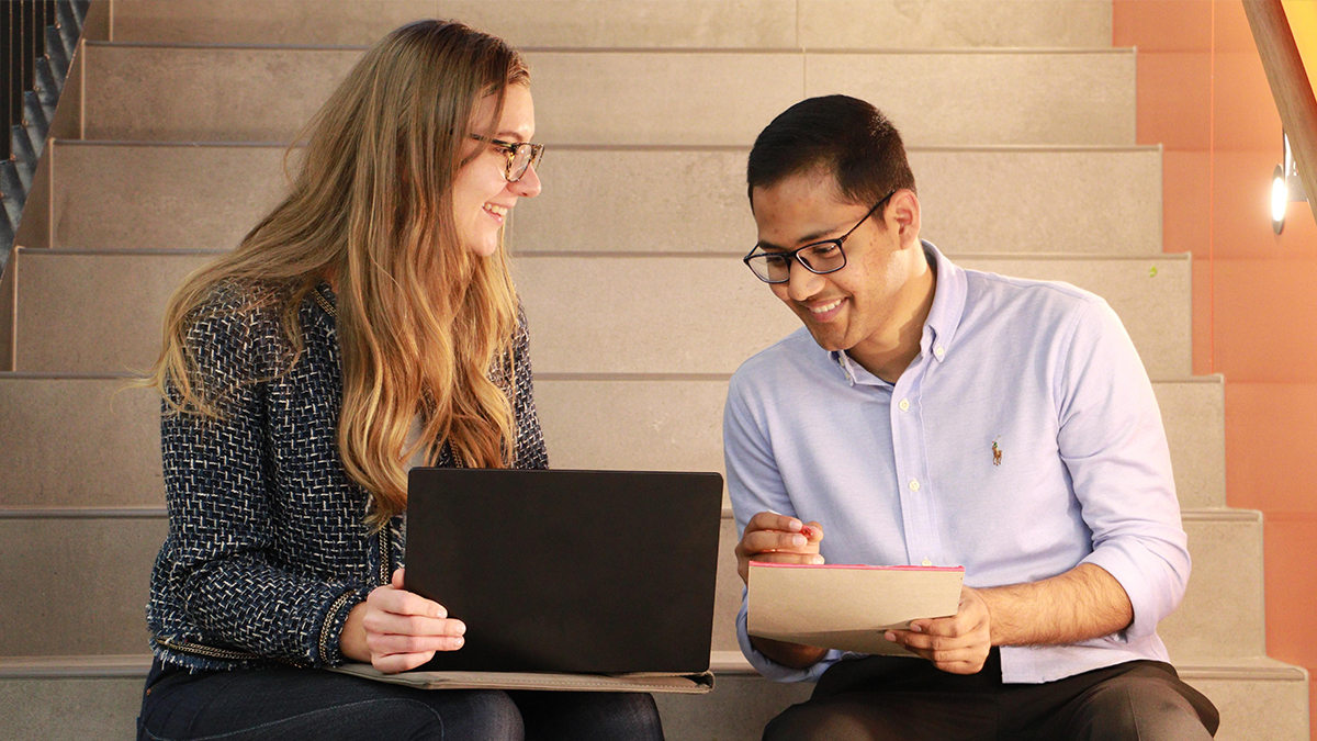 Staff with laptop