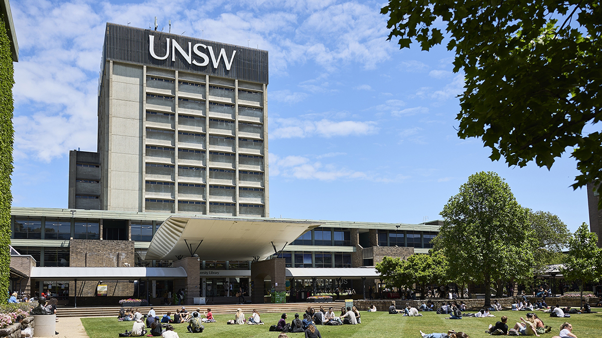 View across library lawn