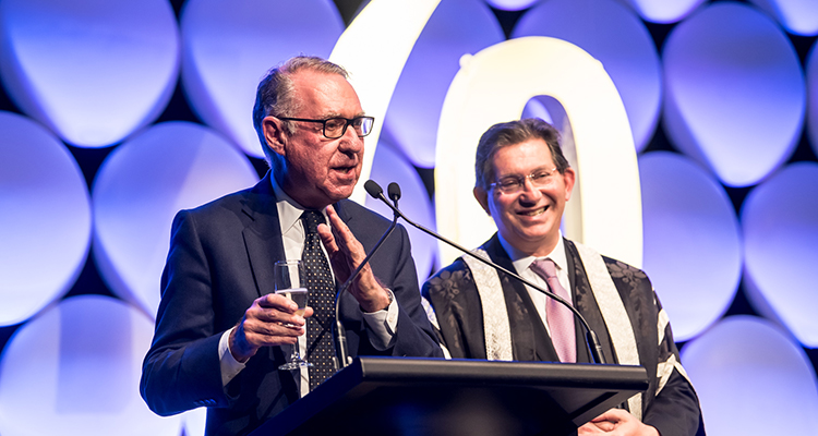 David Gonski and Professor Ian Jacobs at Town & Gown