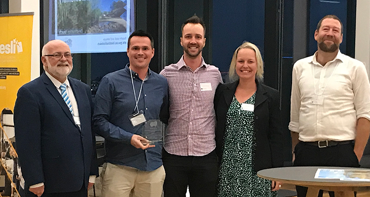 Brian O'Neill (SPERA President) Tom Pyke, Tyrone Anderson, Anna Day (UNSW ASPIRE) and Jock Allan (National Excellence in School Leadership Program Director)