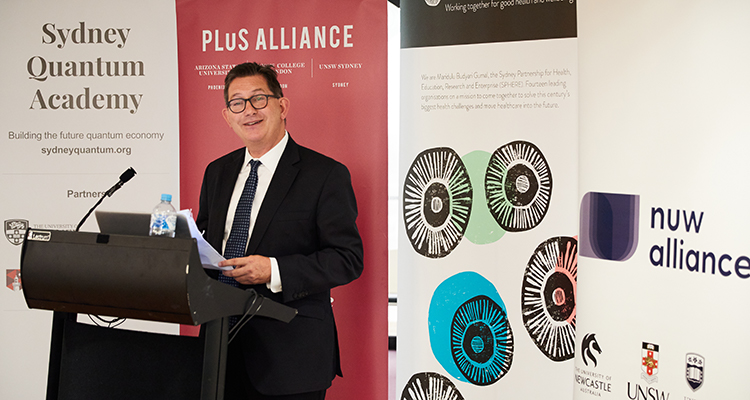 Professor Ian Jacobs at a UNSW Alliances announcement