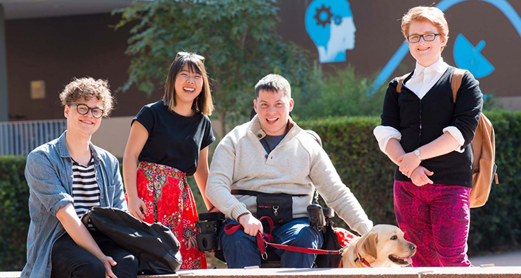 A group of people sitting together