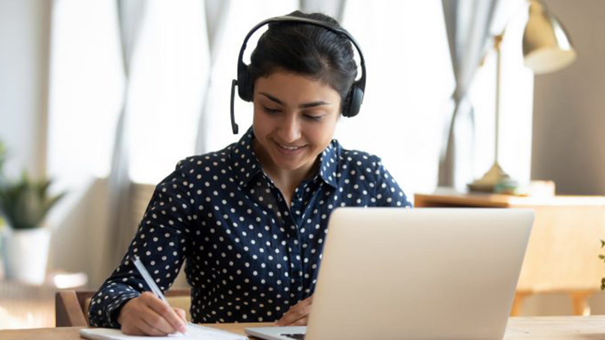 Woman at computer