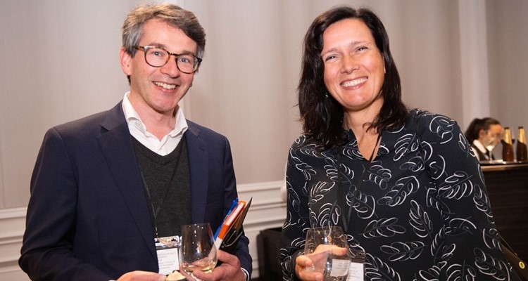 Associate Professor Ned Ekins-Daukes with collaborator and co-author Professor Angèle Reinders from the University of Twente (NL) at the Digital Grid Futures Institute showcase event on ”Electrifying Transportation”, Aug. 2019.