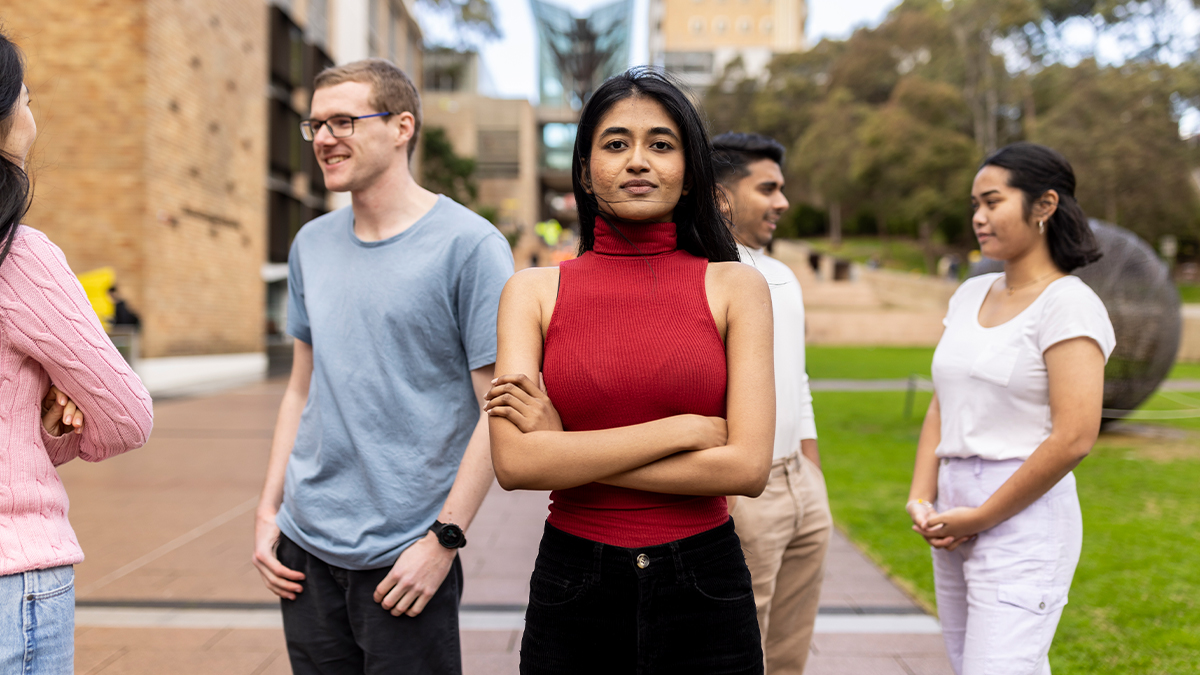 Student on the UNSW mall