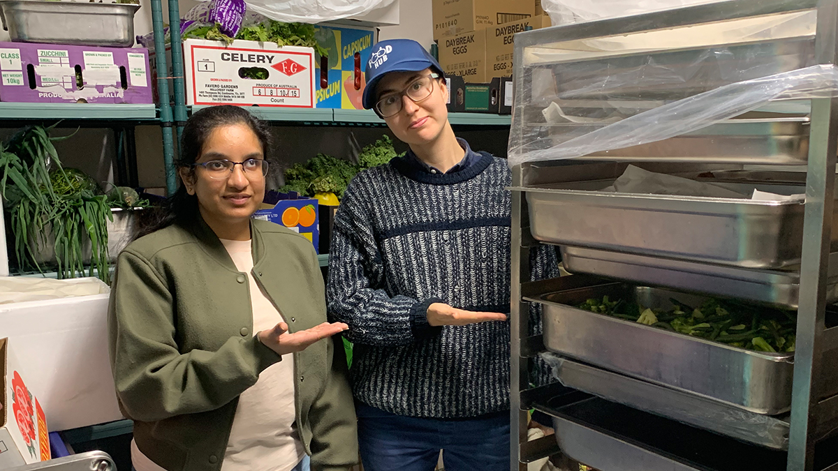 Sophia and Krishna at Food Hub