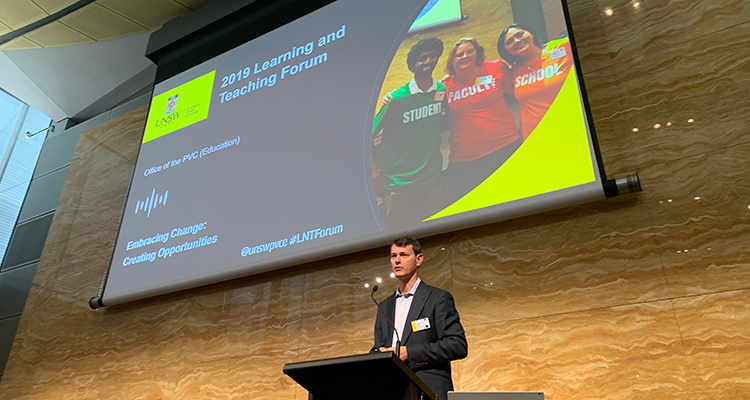 Professor Alex Steel, Acting Pro Vice-Chancellor, Education welcoming participants at the 2019 Learning and Teaching Forum