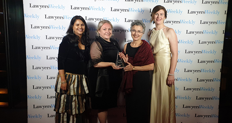 UNSW Legal Team - Sarita Walpola, Marina Yastreboff, Elizabeth Grinston and Alix Cameron