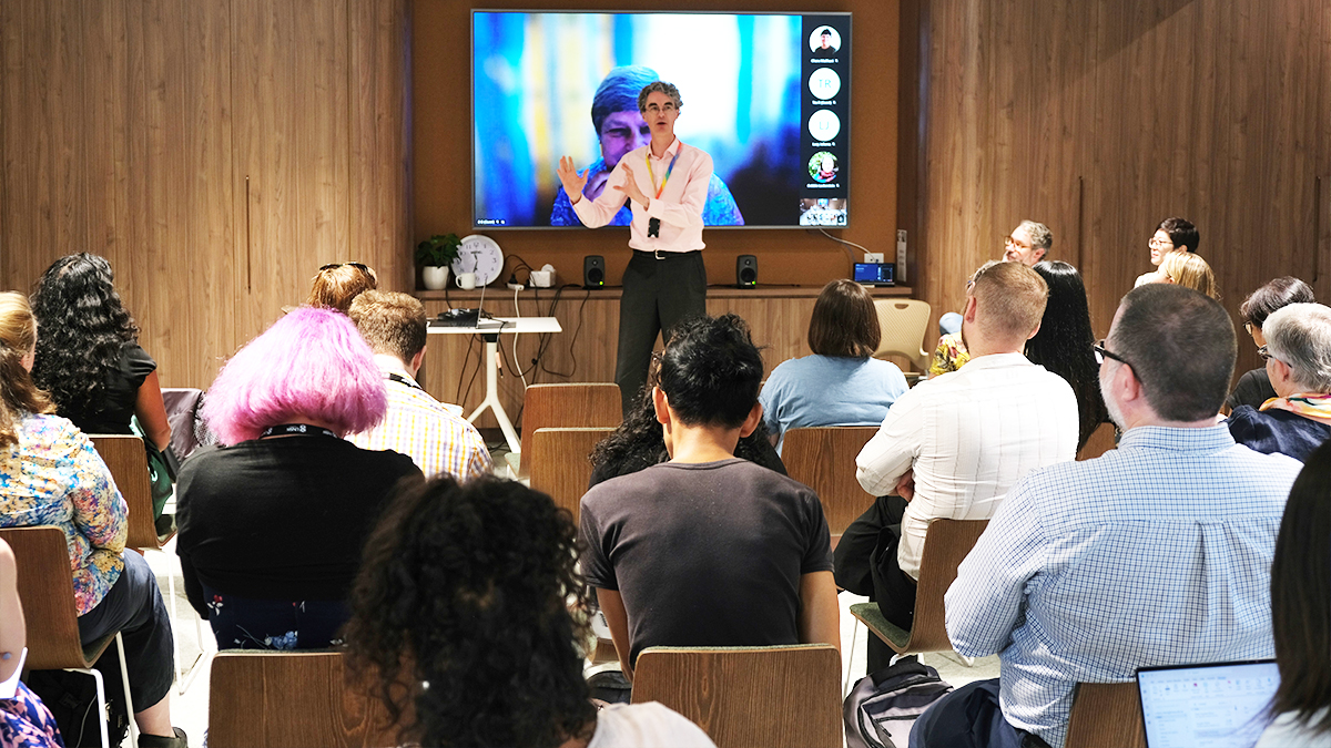A group of staff attending a training event at UNSW