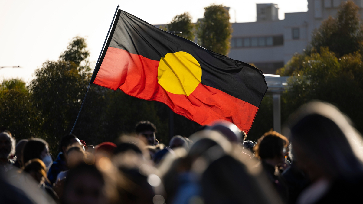 The Australian Aboriginal flag 