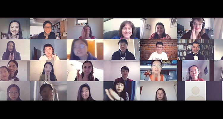 international students participating in their virtual learning festival