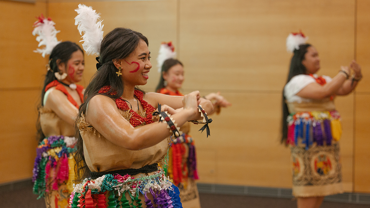 Women performing at the Pasifika Cultural Night