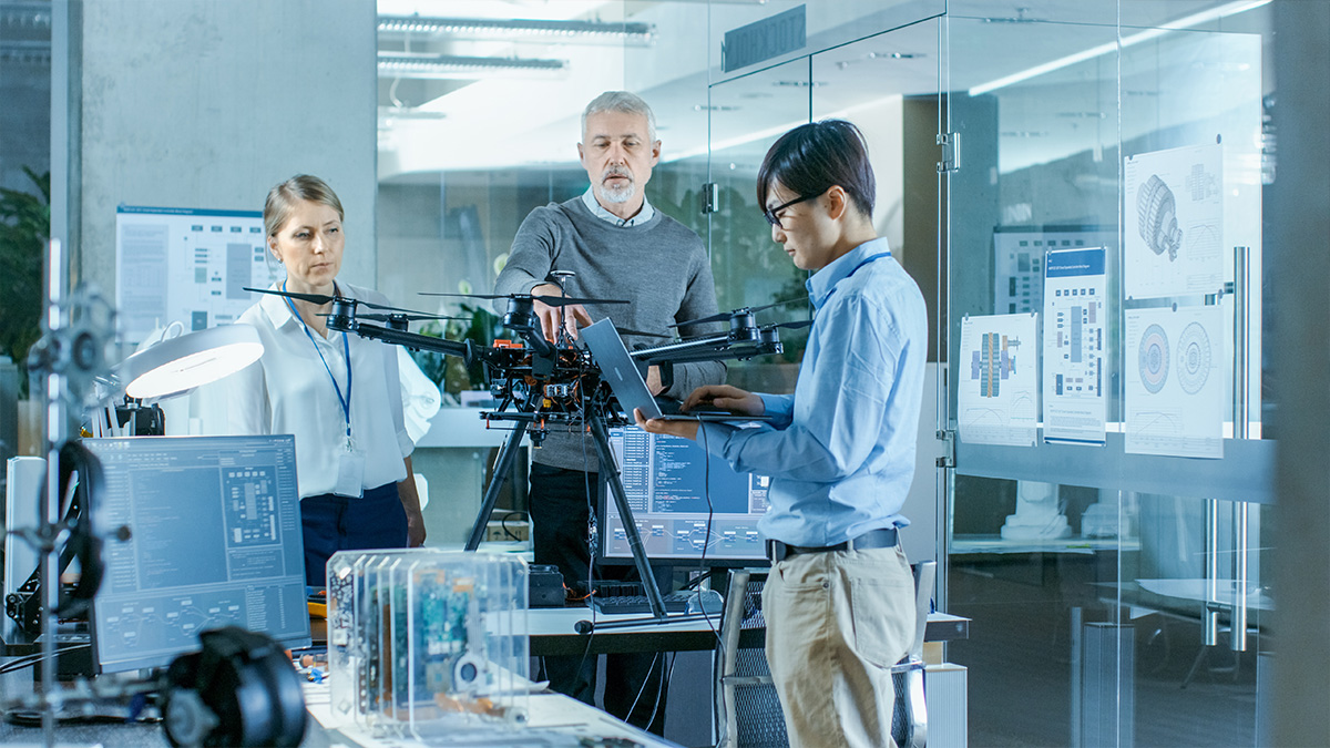 researchers working on technology