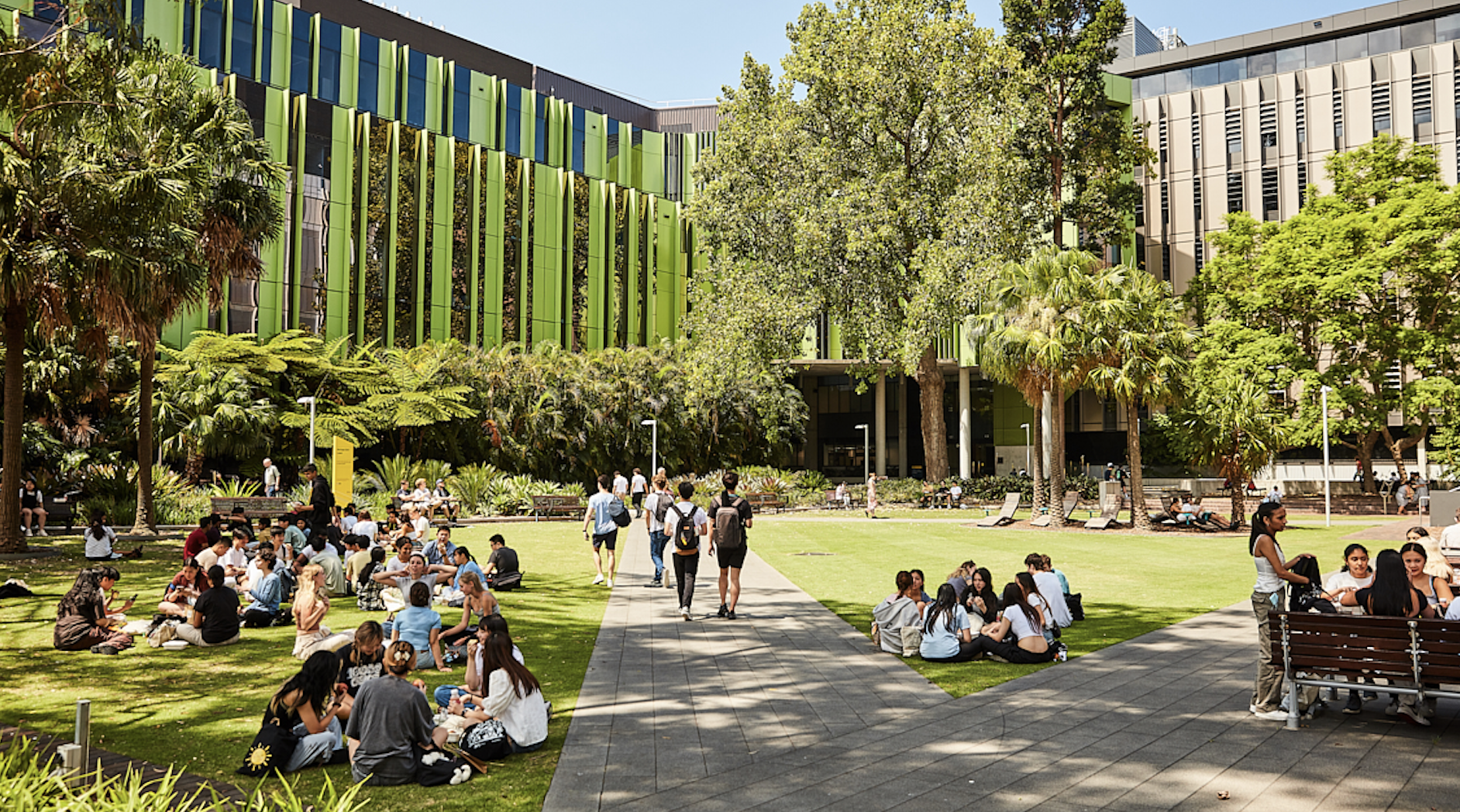 Students on campus