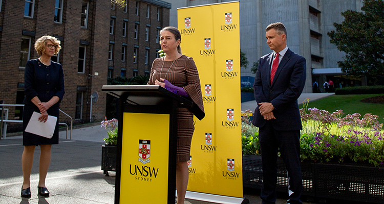 Professor Eileen Baldry, Senator Louise Pratt and Matt Thistlethwaite