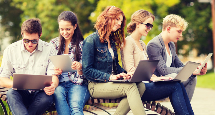 Students sitting together