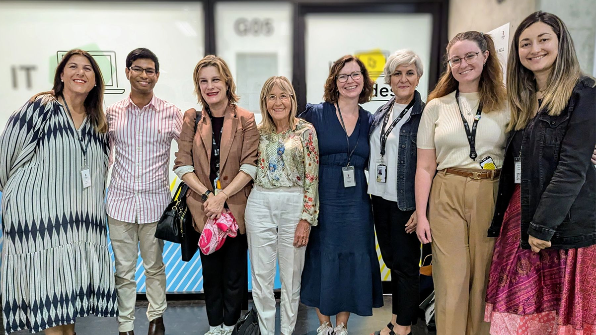 L-R Tania Bencic; Ruchira Abeyratna; Prof. Chantal Bostock; Vicki Kelly Dos Santos; Carmel Walsh; Maria Naidoo, Sarah Wilkinson and Mia Shouha