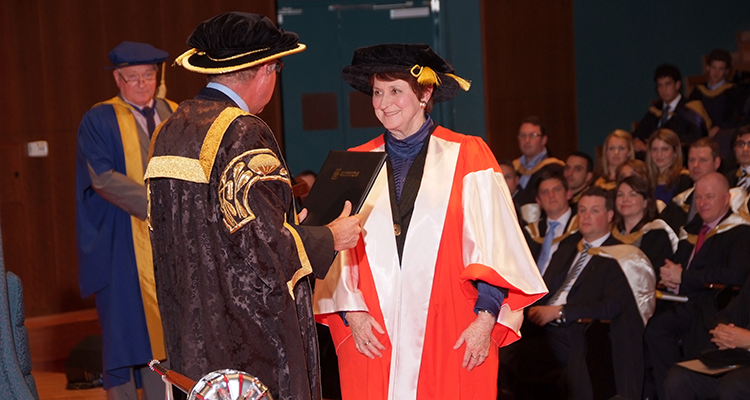 Susan Ryan receiving her honorary doctorate of letters