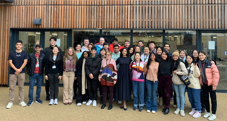 A group of students outside TEDI London