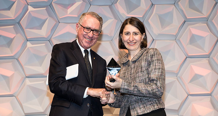 David Gonski AC with Gladys Berejiklian