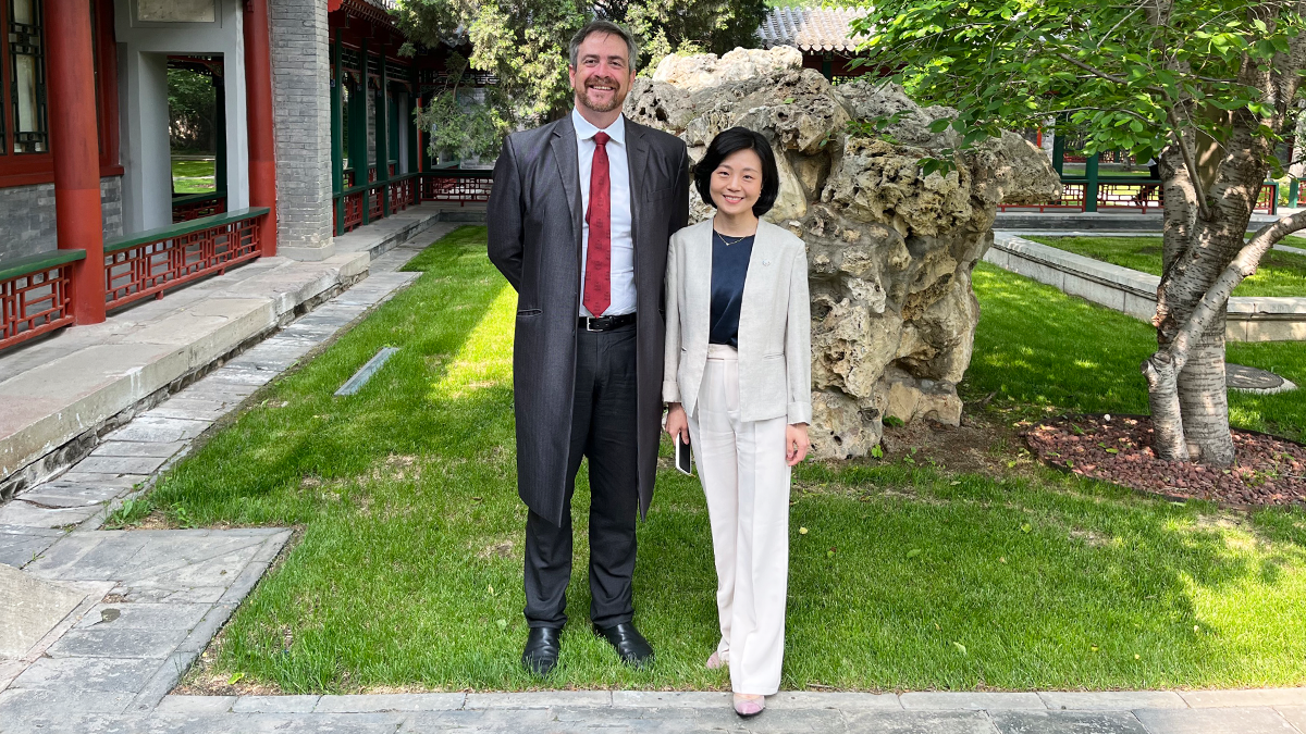 Attila with Rachel Wei, UNSW’s China Country Director