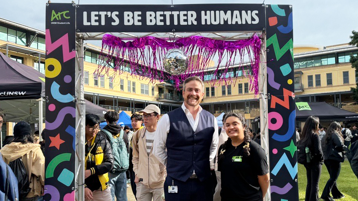 UNSW Vice-Chancellor Professor Attila Brungs joins students at the Quad during Respect Week