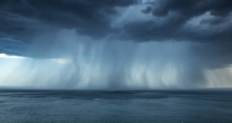 Water rising from the ocean