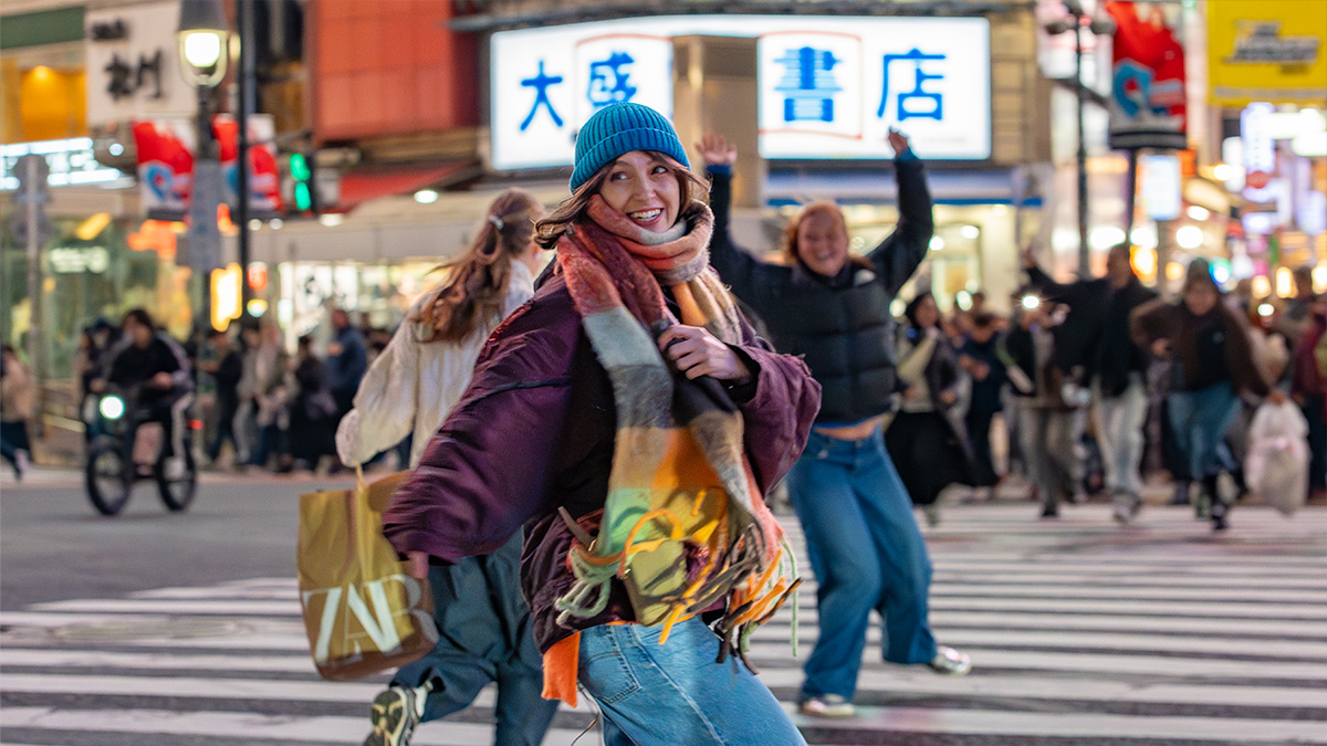 women in walkway
