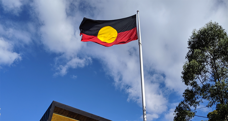 The Aboriginal flag is raised on the UNSW Kensington campus