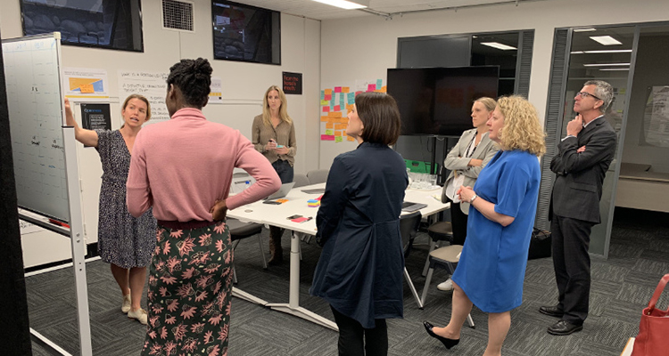 UNSW Brand Lab session, featuring Sofia Lloyd-Jones, Fiona Docherty and Darren Goodsir, along with Re