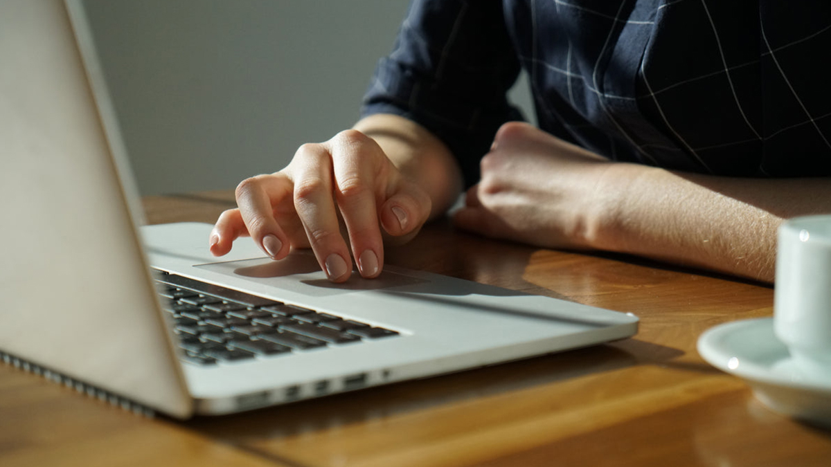 Person using a laptop