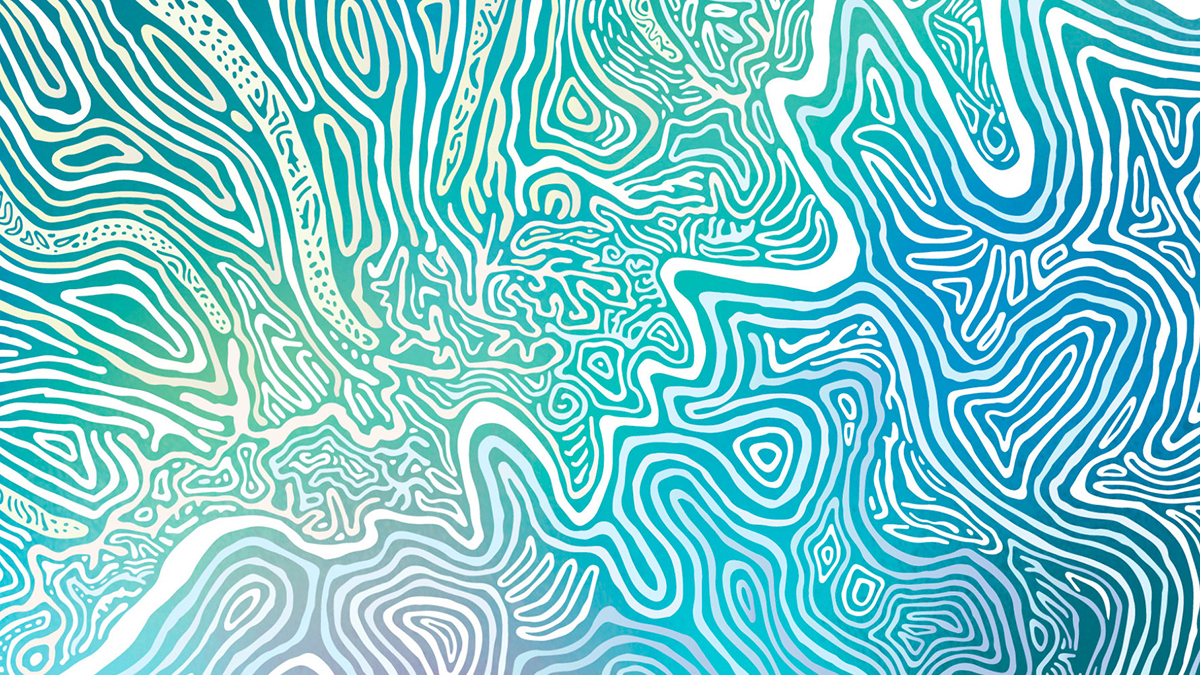 Detail from Dennis Golding's painting 'Between the land and water'