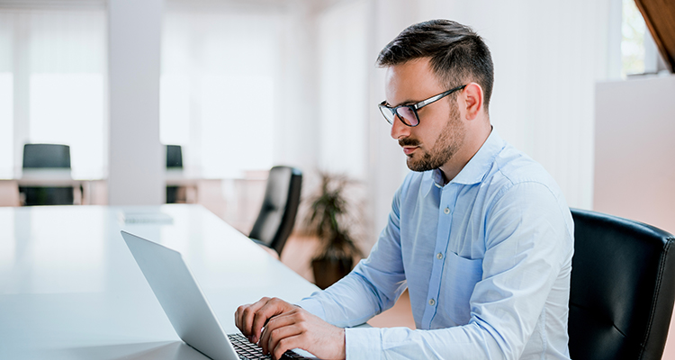 Man at desk