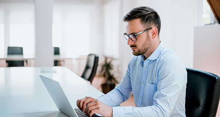 Man at desk 