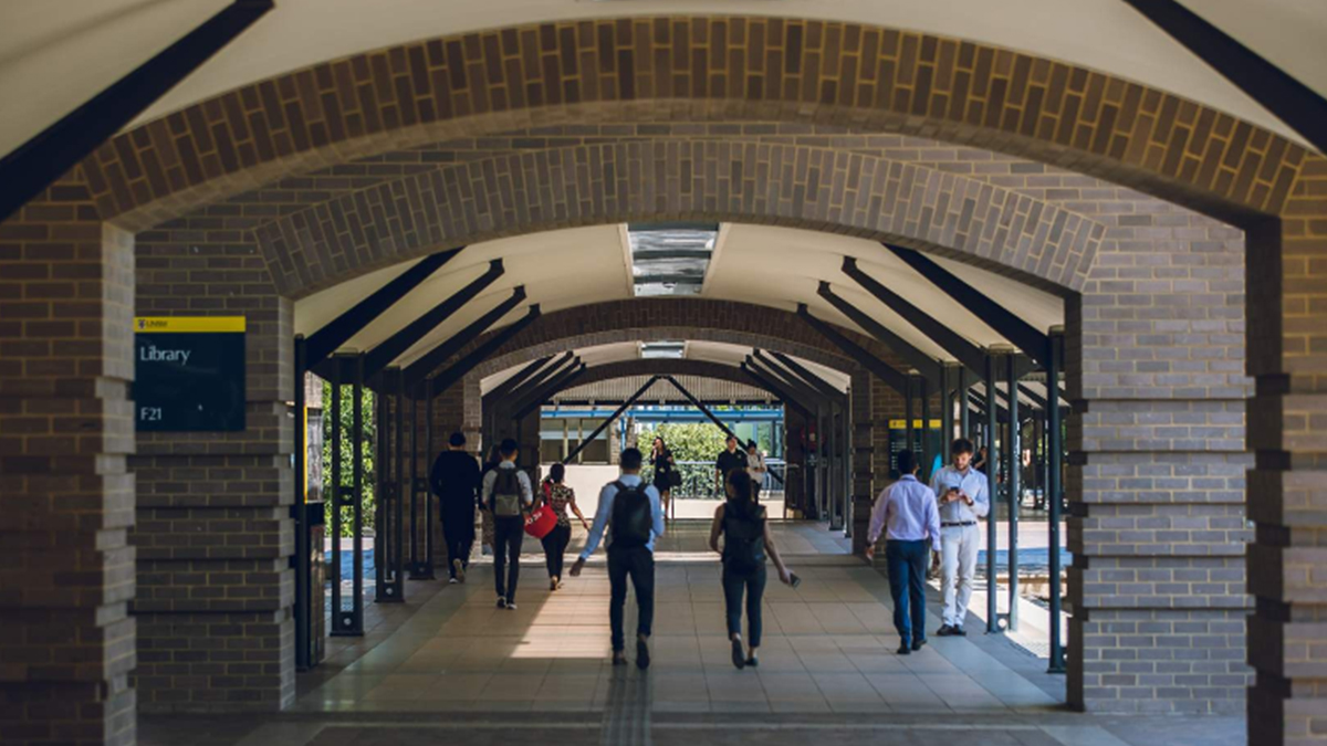 Library walkway
