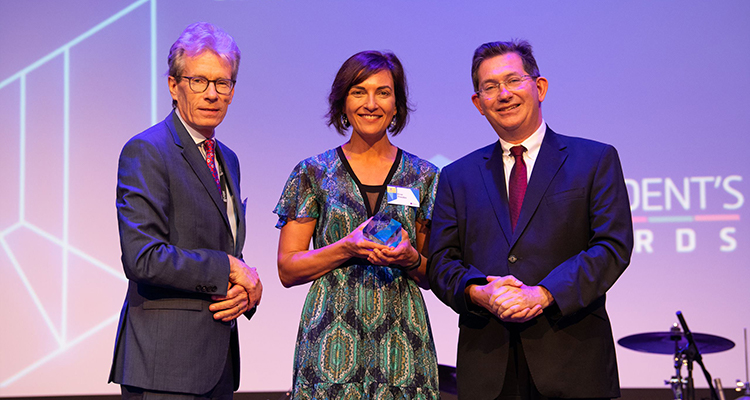 Nick Fisk, Kiran Thwaites, Ian Jacobs at President's Awards 2018