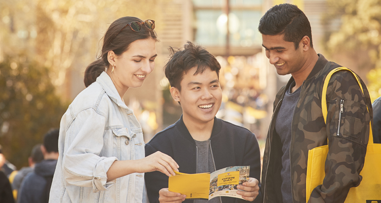 Students at open day