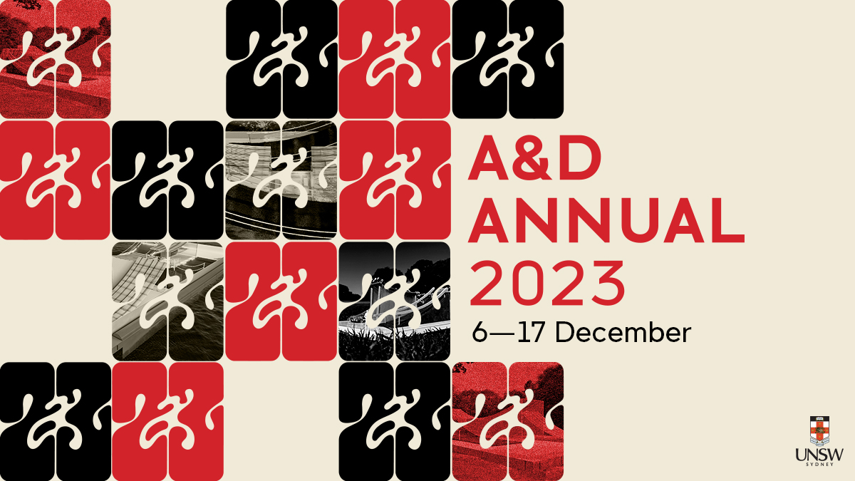 A&D Annual graphic in red, black and beige
