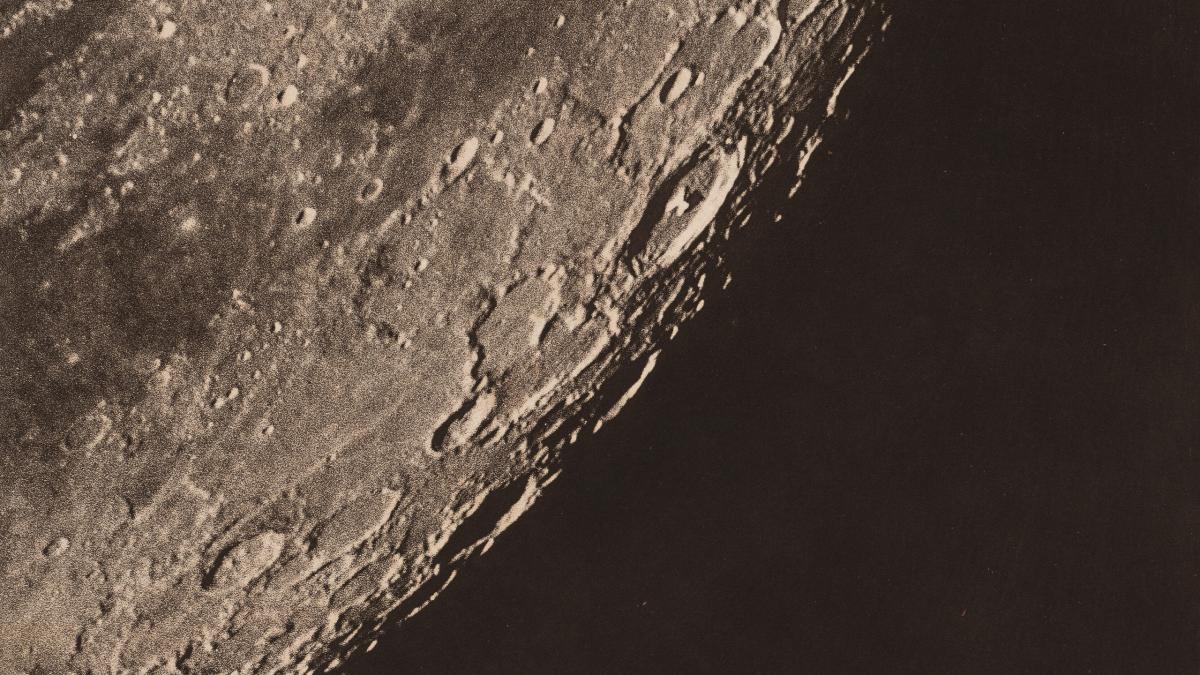 A cropped photograph of the moon