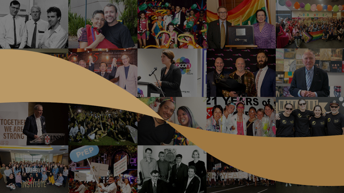 A series of photographs from the Kirby Institute in a collage.