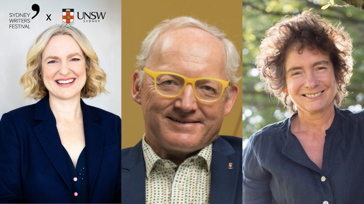 Verity Firth, Toby Walsh and Jeanette Winterson