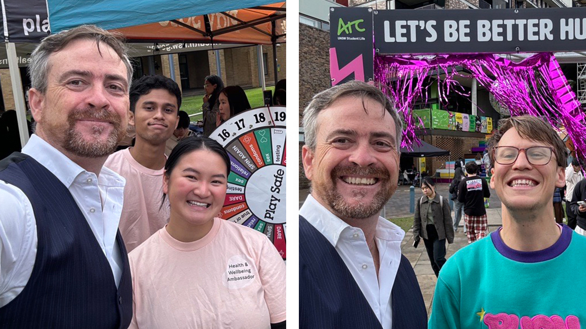 UNSW Vice-Chancellor Professor Attila Brungs joins students at the Quad during Respect Week