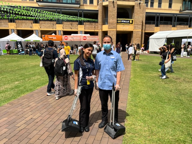 The General Services Team keeping our campus clean during O-Week