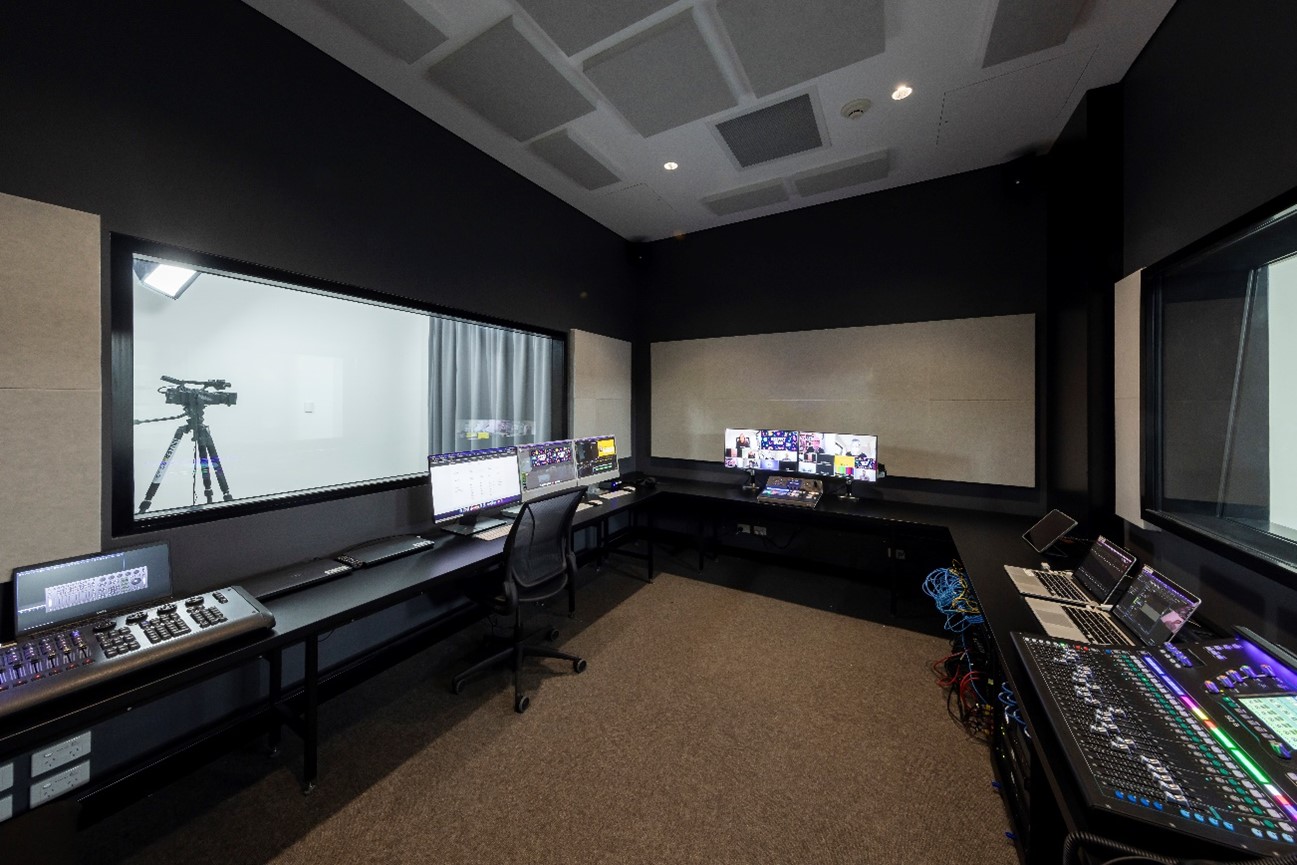 Streaming studio control room