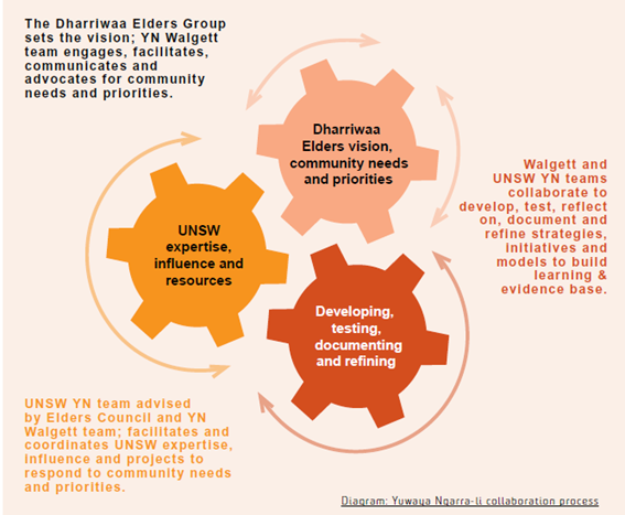 Diagram: Yuwaya Ngarra-li collaboration process