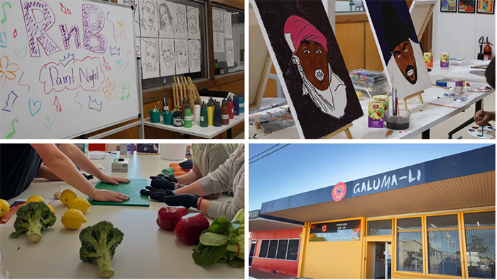 A range of recent Youth Wellbeing Service activities for children and young people at the Galuma-li community hub.