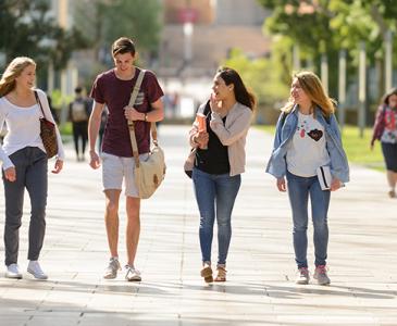 students on walkway at UNSW 