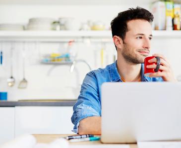 Man on computer