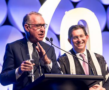 David Gonski and Professor Ian Jacobs at Town & Gown