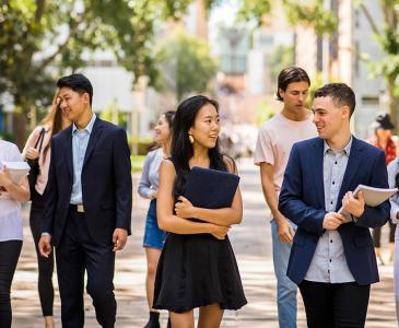 Students on University Mall